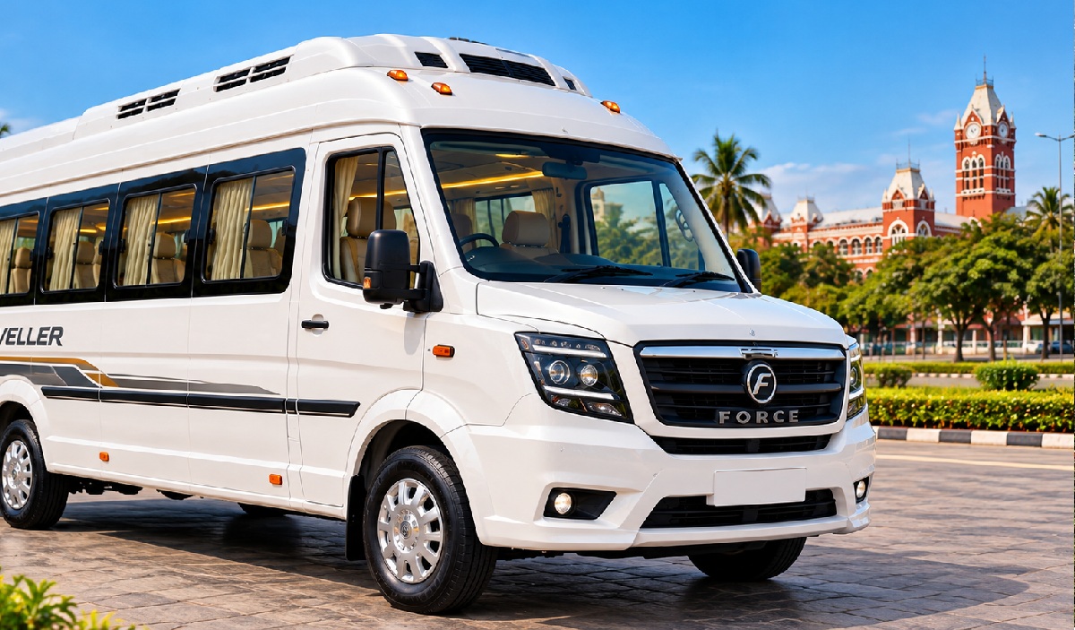 Luxury Tempo Traveller interior in Chennai