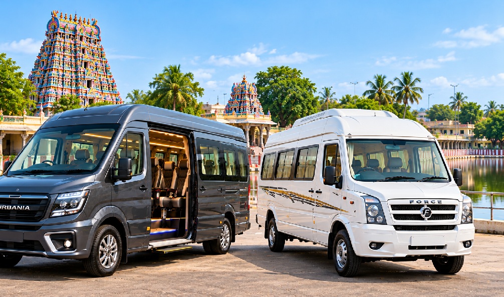 Luxury Urbania and Tempo Traveller rental service in Tiruverkadu